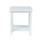 International Concepts Rectangle Hampton End Table, 22 W, 22 L, 25 in H, Wood, White OT08-70E - alternate 4